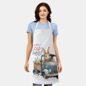 Tablier Rabbit Vintage Camion Bonjour Jours Froids (Porté)