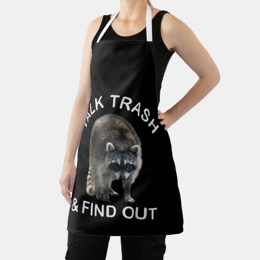 Tablier Raccoon Ridicule & Raccoon Vêtements Talk Trash an (Insitu)