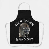 Tablier Raccoon Ridicule & Raccoon Vêtements Talk Trash an (Recto)