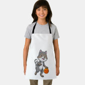 Tablier Racon comme joueur de basket-ball avec basket-ball (Insitu)