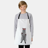 Tablier Racoon at Fitness with Dumbbells (Porté)