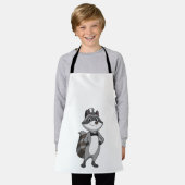 Tablier Racoon comme groom avec Cravate (Porté)