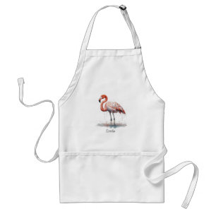 Tablier Radiance Flamant : Flamant rose aquarelle, personn
