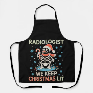 Tablier Radiologue Nous gardons la liste de Noël Bonhomme