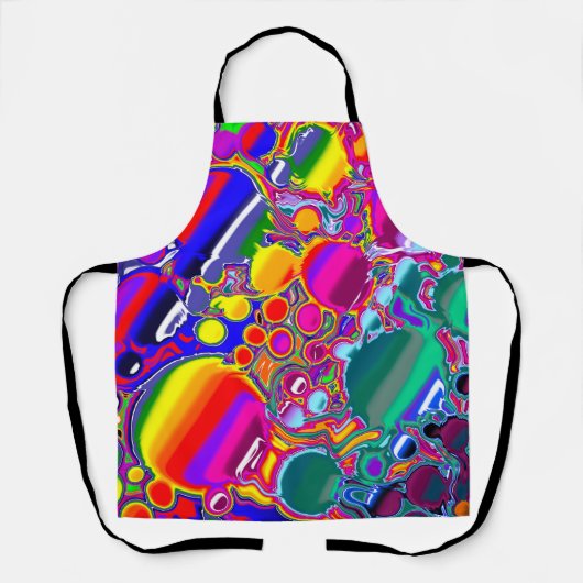 Tablier Rainbow Blast Art Abstrait (Recto)