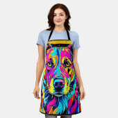 Tablier Rainbow Dog Portrait Art (Porté)
