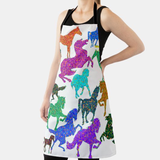 Tablier Rainbow Horses - "Dotty about Horses !" (Insitu)