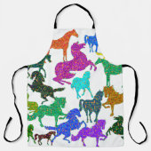Tablier Rainbow Horses - "Dotty about Horses !" (Recto)
