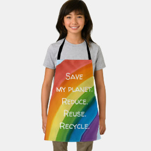 Tablier RAINBOW Sauvegarder ma planète (personnalisable)