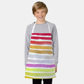 Tablier Rainbow stripes cute watercolor (Porté)