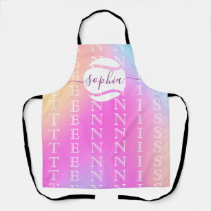 Tablier Rainbow Tennis Typographie Ball & Girl Players Enf