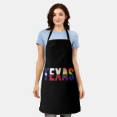 Tablier Rainbow Texas Flag Design pour LGBT Texan fier (Porté)