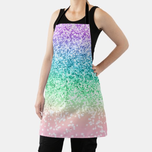 Tablier Rainbow Unicorn Parties scintillant 4 (Insitu)