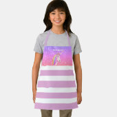 Tablier Rainbow Unicorn Purple Parties scintillant Girls P (Insitu)