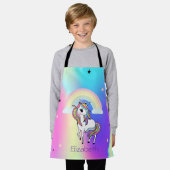 Tablier Rainbow Unicorn Stars Holographi (Porté)