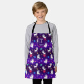 Tablier Rainbow Unicorns In Space Purple Ombre (Porté)
