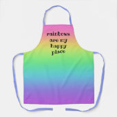 Tablier Rainbows are My Happy Place Rainbow Apron (Recto)