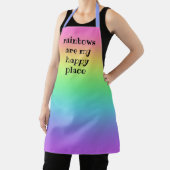 Tablier Rainbows are My Happy Place Rainbow Apron (Insitu)