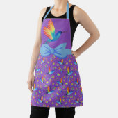 Tablier Rainbows et Love Humming Bird Apron dans Eggplant (Insitu)