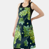 Tablier Raisin vert : Aquarelle Motif foncé (Insitu)