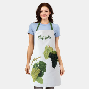 Tablier Raisins de vigne rouges et blancs vintage sur un c