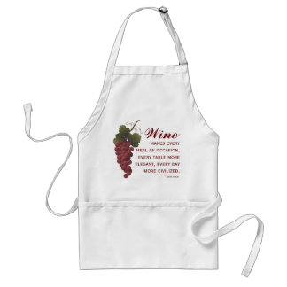 Tablier Raisins rouges d'amateur de vin sur la vigne avec