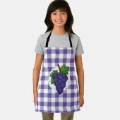 Tablier Raisins sur Plaid violet blanc (Insitu)