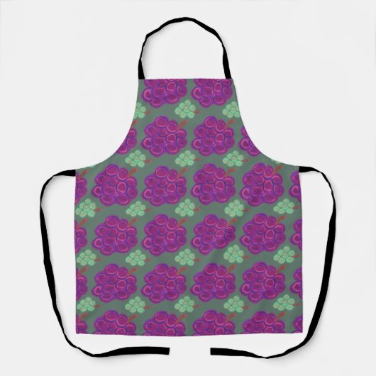 Tablier Raisins violets et verts (Recto)