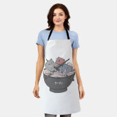 Tablier Ramen de chat mignon (Porté)
