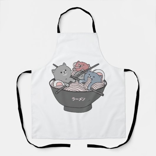 Tablier Ramen de chat mignon (Recto)