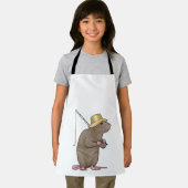 Tablier Rat à la pêche avec bâton de pêche (Insitu)