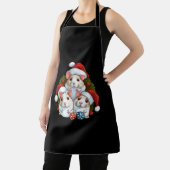 Tablier Rat Assis dans la neige avec lumières Noël Père No (Insitu)