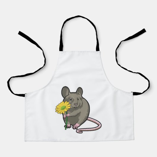 Tablier Rat avec fleurs jaunes (Recto)