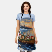 Tablier Rat Terrier Christmas Boat Holiday (Porté)