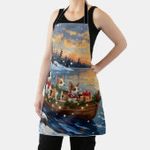 Tablier Rat Terrier Christmas Boat Holiday (Insitu)