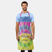 Tablier Ray Of Sunshine en Jaune et Fuchsia Apron (Porté)