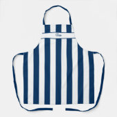 Tablier rayé bleu marine (Recto)