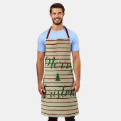 Tablier rayé de Noël (Porté)