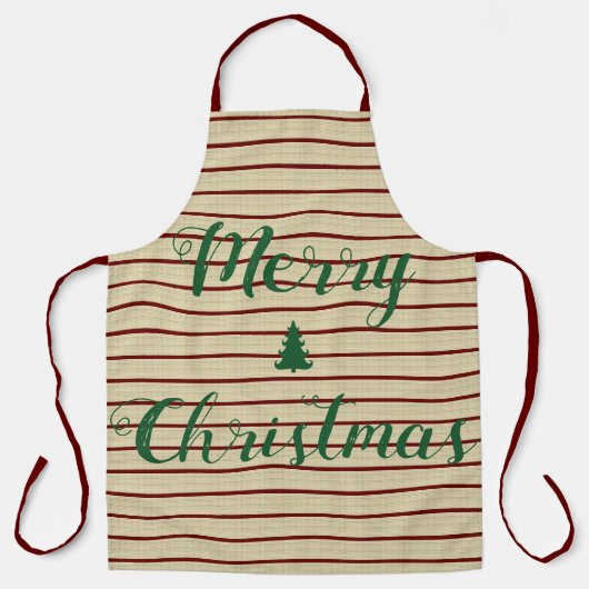 Tablier rayé de Noël (Recto)