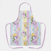 Tablier Rayé floral lavande (Recto)