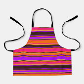 Tablier rayé orange, magenta et violet (Recto)