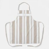 Tablier rayé vintage couleur beige lin (Recto)