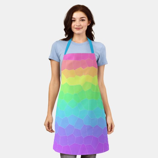 Tablier Rayon géométrique arc-en-ciel lumineux (Porté)