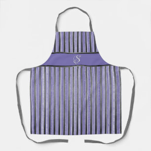 Tablier Rayons violets, gris et blancs