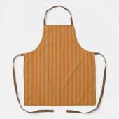 Tablier Rayure Marron Clair Orange Épice (Recto)