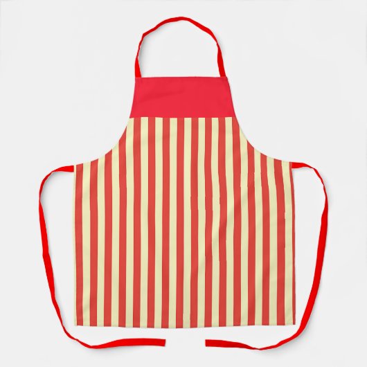 Tablier Rayure rouge pour chef de cuisine (Recto)