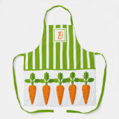 Tablier Rayure verte Monogramme avec la fille du jardin de (Recto)