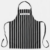 Tablier Rayure verticale #3 Couleurs DIY Noir Blanc SV (Recto)