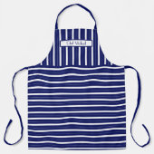 Tablier Rayure verticale Horiz #3 Couleurs DIY Bleu Blanc (Recto)