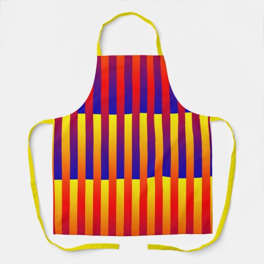 Tablier Rayures Bleues Rouges Jaunes (Recto)